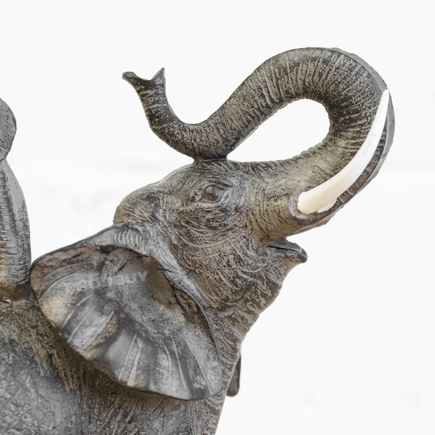 Climbing Elephants Family Ornament 25cm Resin Sculpture