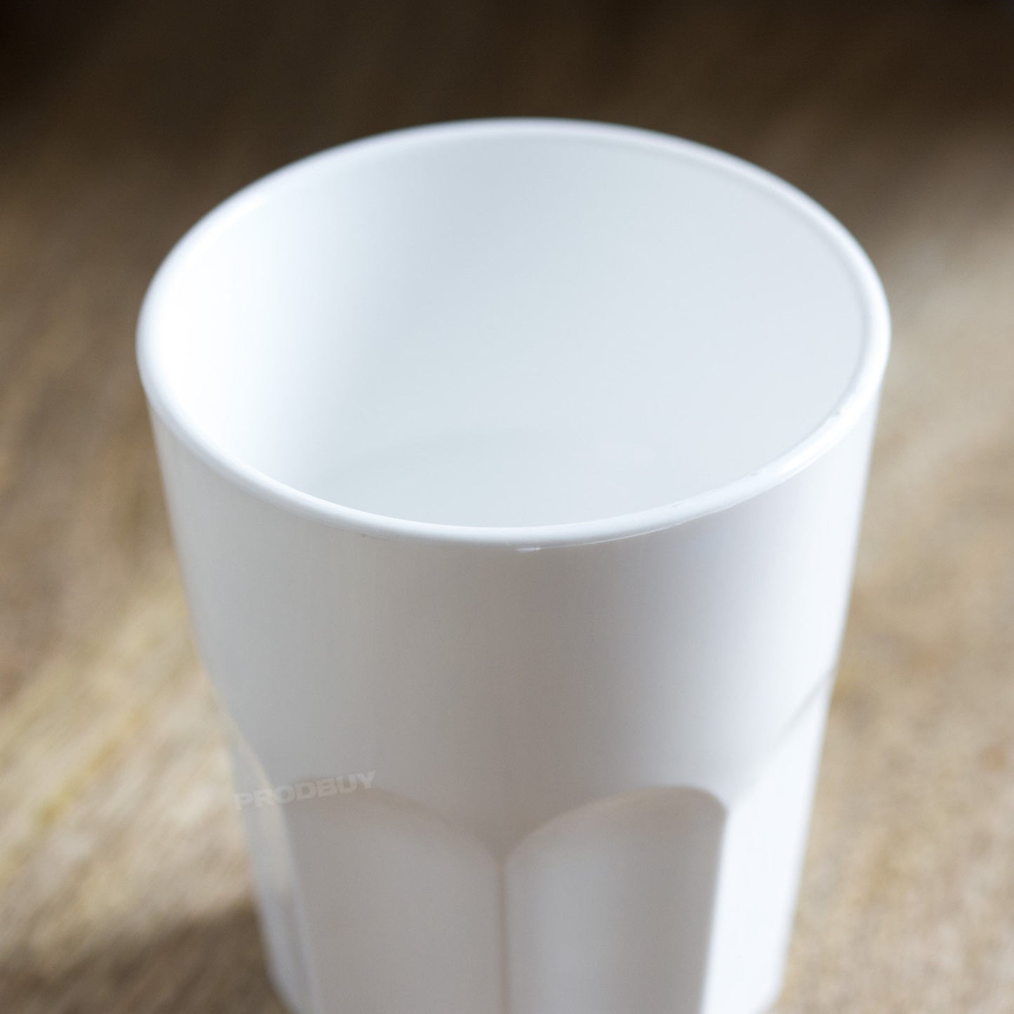 Set of 4 White Reusable Plastic Drinking Tumblers