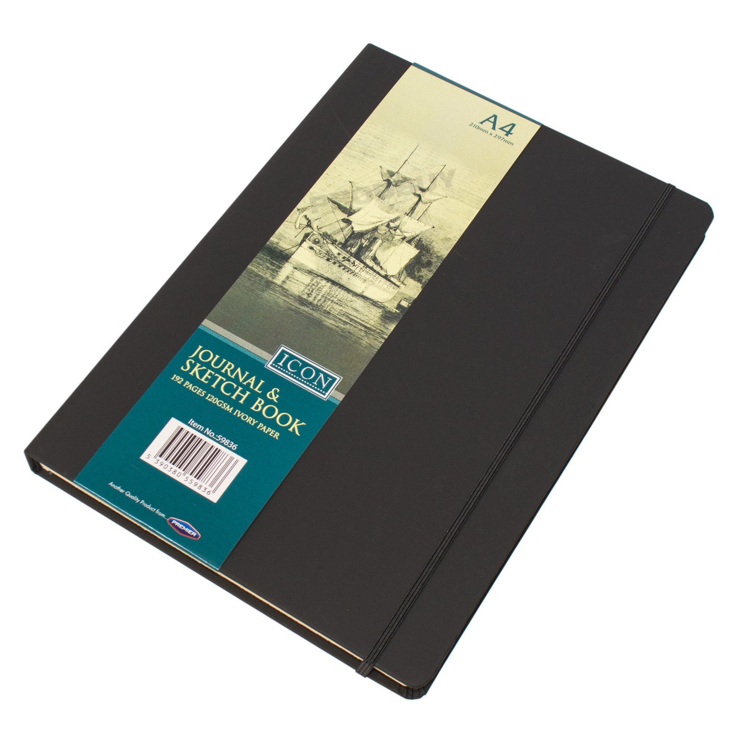 Black A4 Plain Hardback Sketching Art Journal