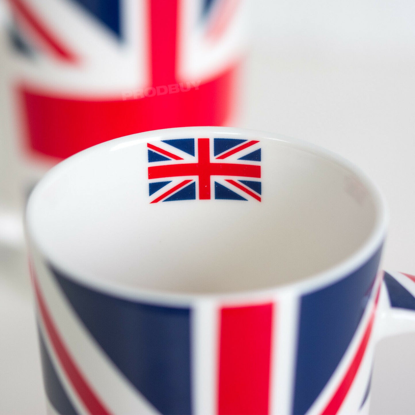 Union Jack Flag Tall Latte Coffee Mugs