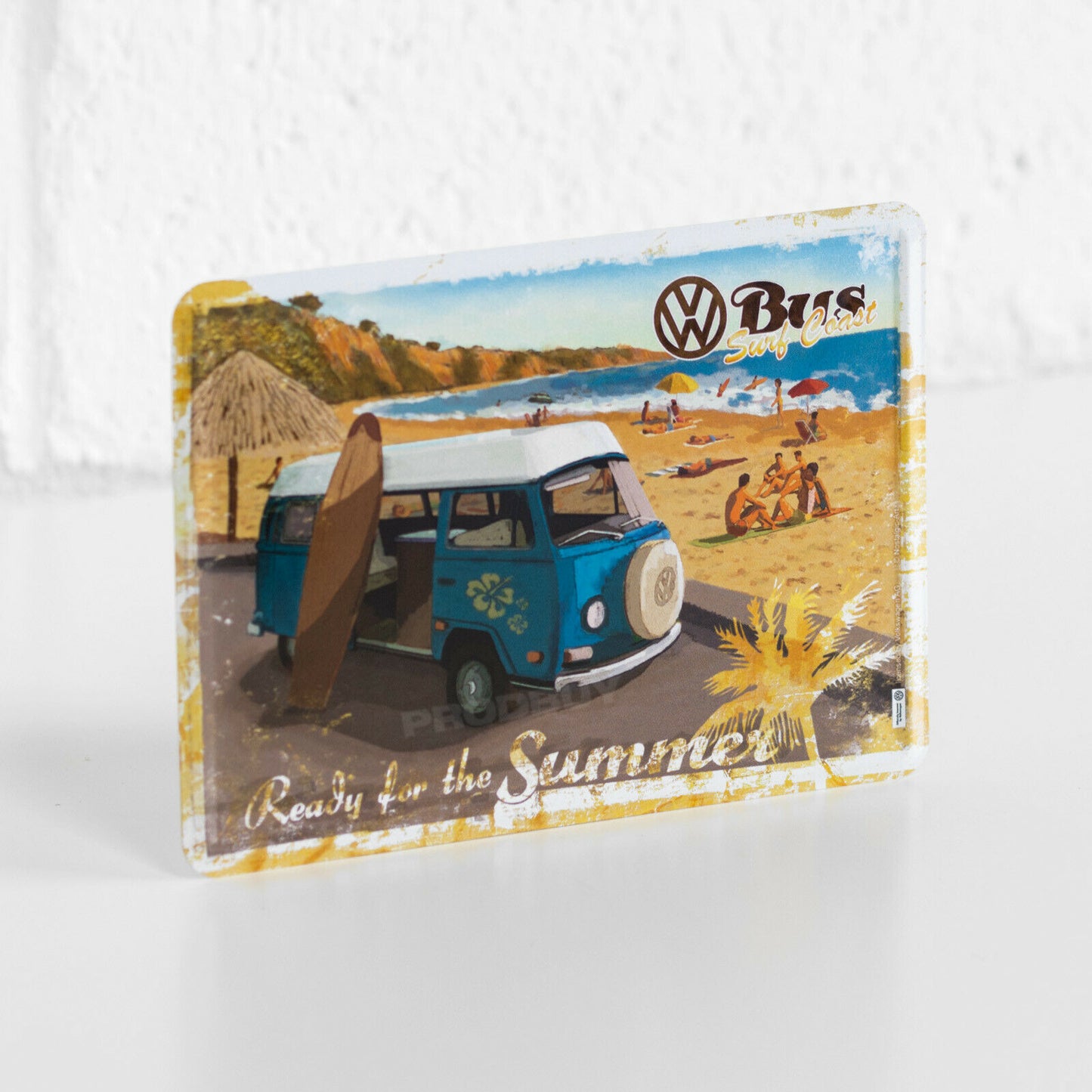 Small 'Ready For The Summer' VW Camper Van Wall Sign