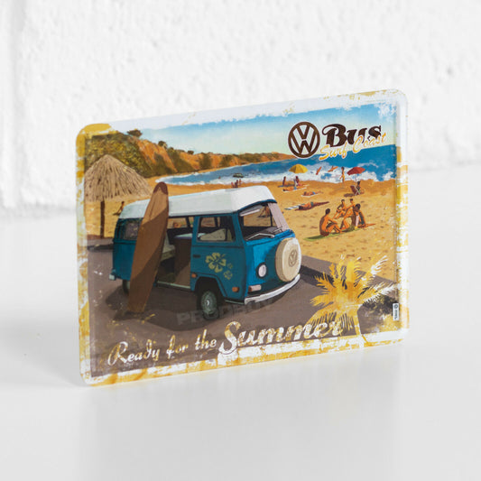 Small 'Ready For The Summer' VW Camper Van Wall Sign