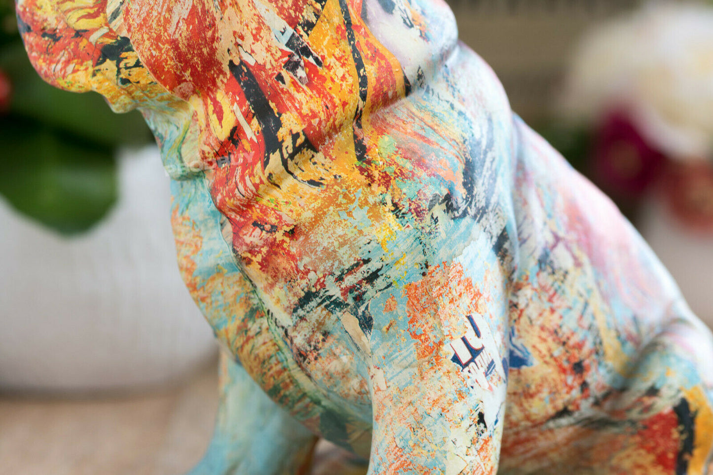 Paint Splatter British Bulldog Ornament