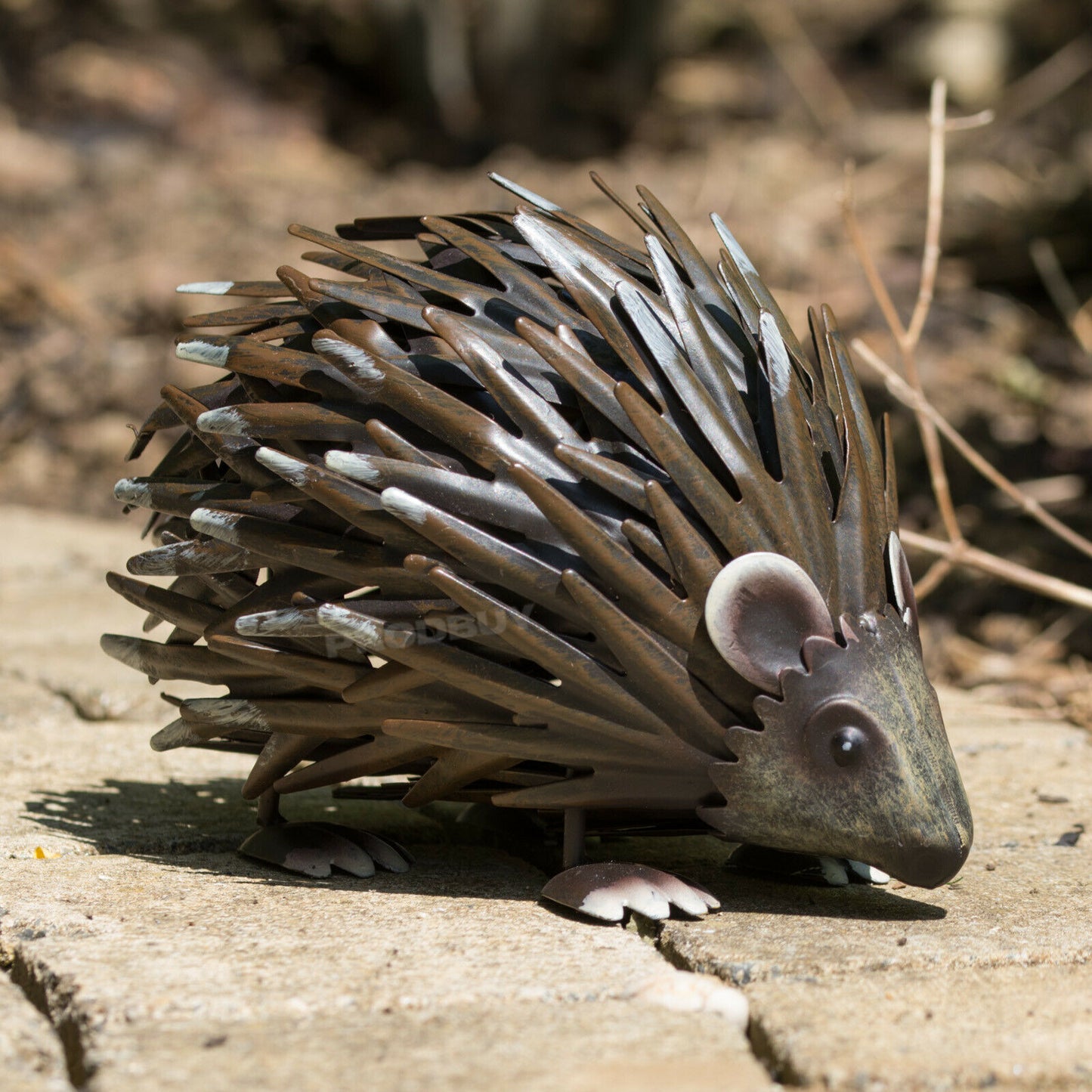 Small Metal Hedgehog 17cm Garden Ornament