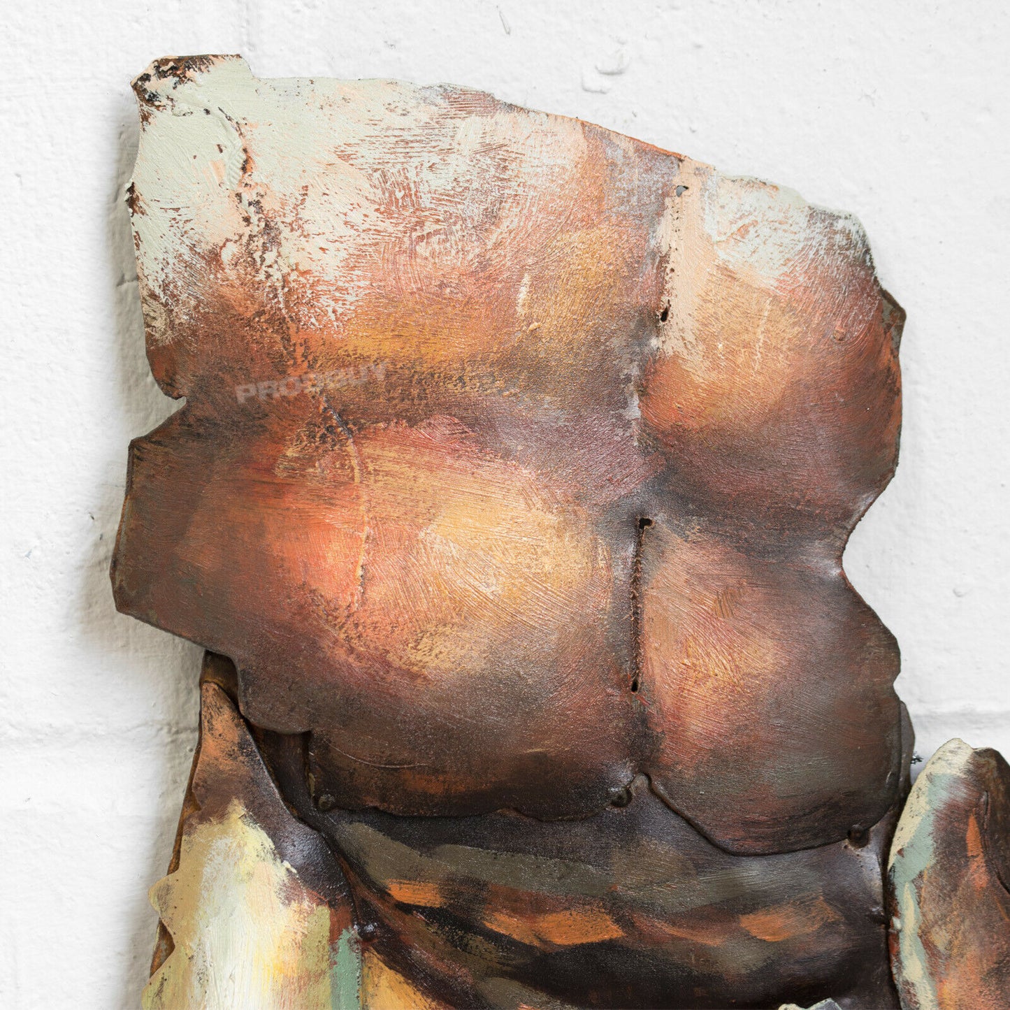 Face of Man Large Metal Wall Art 59cm Abstract Decoration