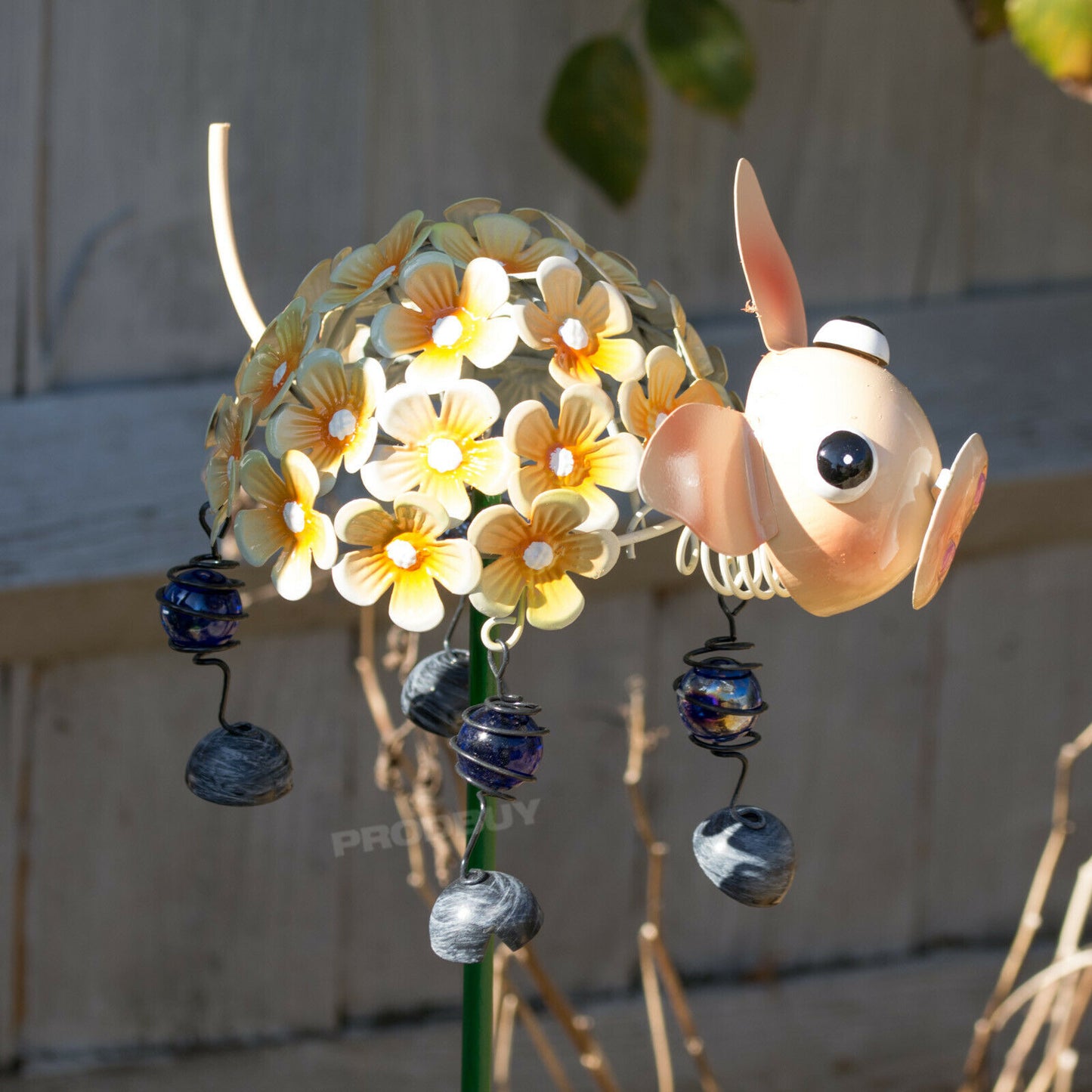 Tall Metal Pig Garden Stake Ornament