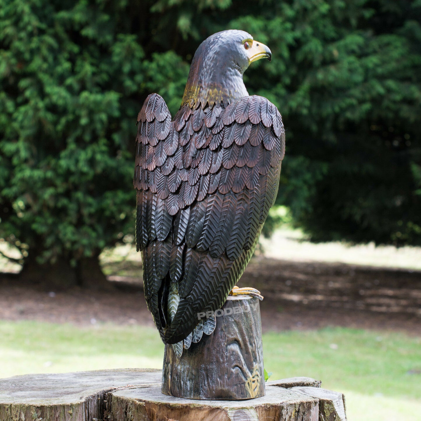 53cm Large Hawk Bird Metal Garden Lawn Ornament Outdoor Sculpture