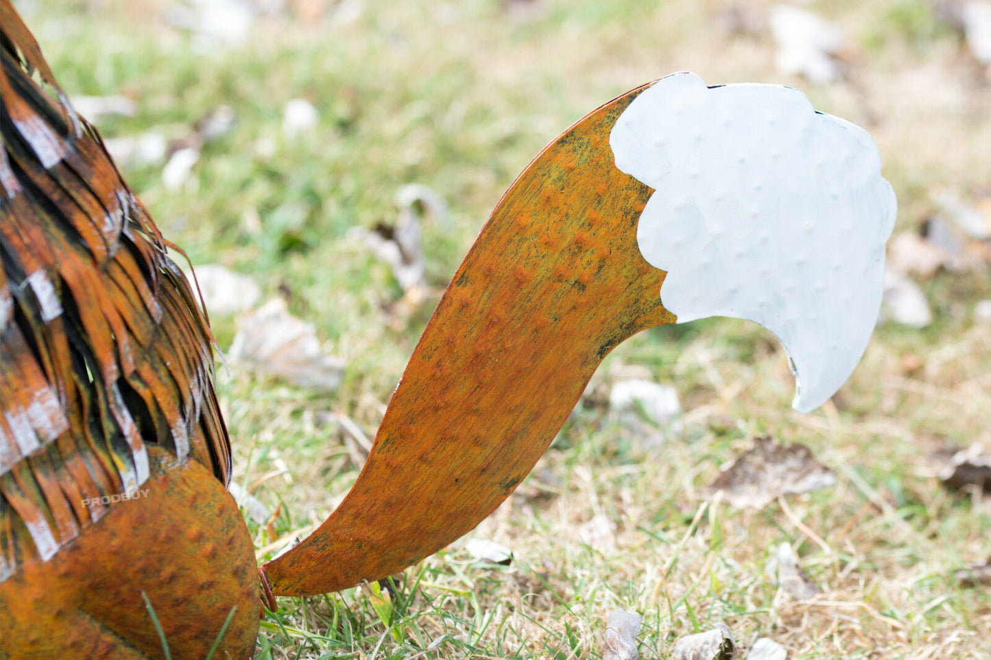 Large Metal Nodding Fox Garden Ornament