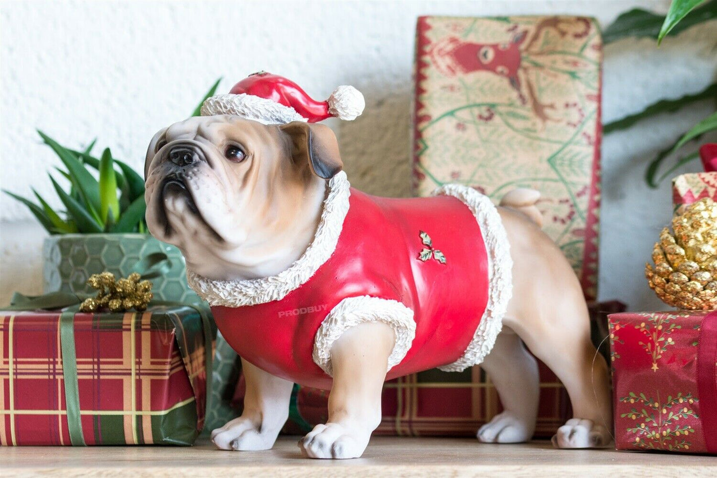 Christmas Bulldog Decorative Dog Ornament
