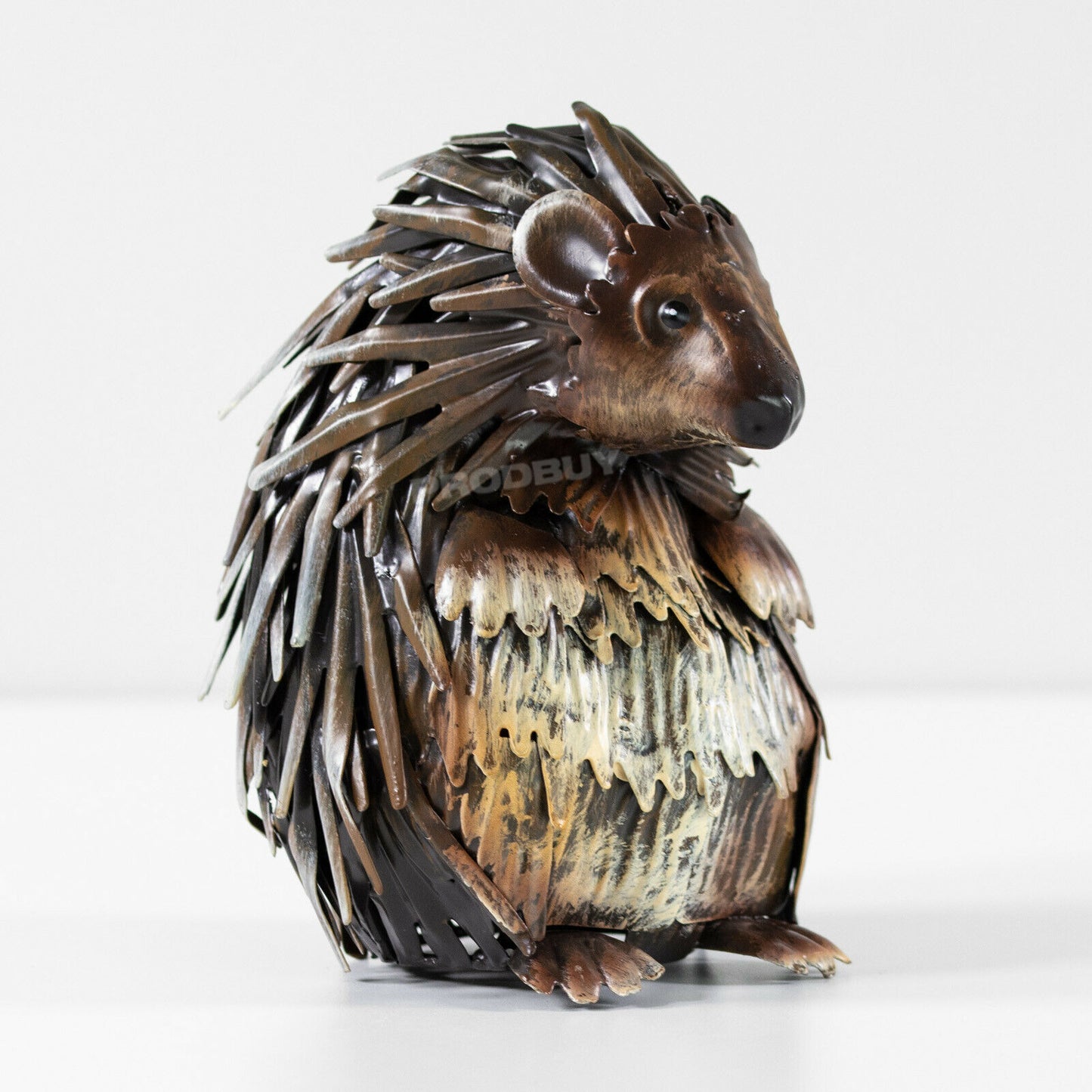 Small Metal Woodland Hedgehog Garden Sculpture