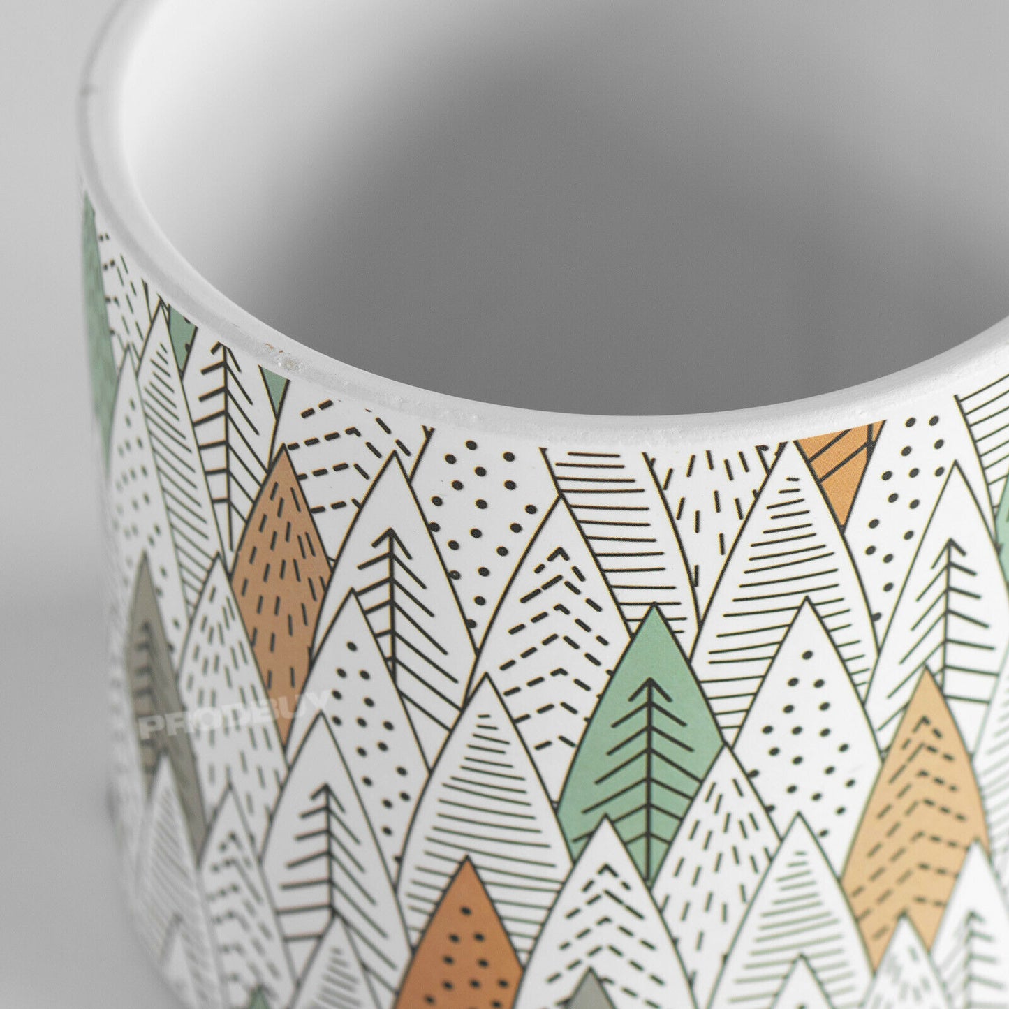 Floral Geometric Trees 12cm Plant Pot Small Ceramic Indoor Cover