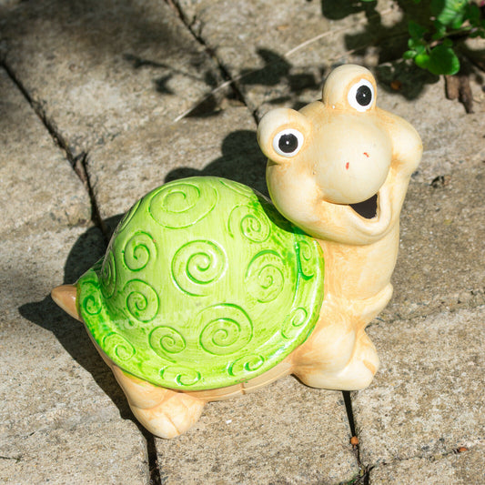 Happy Turtle 16cm Outdoor Garden Ornament