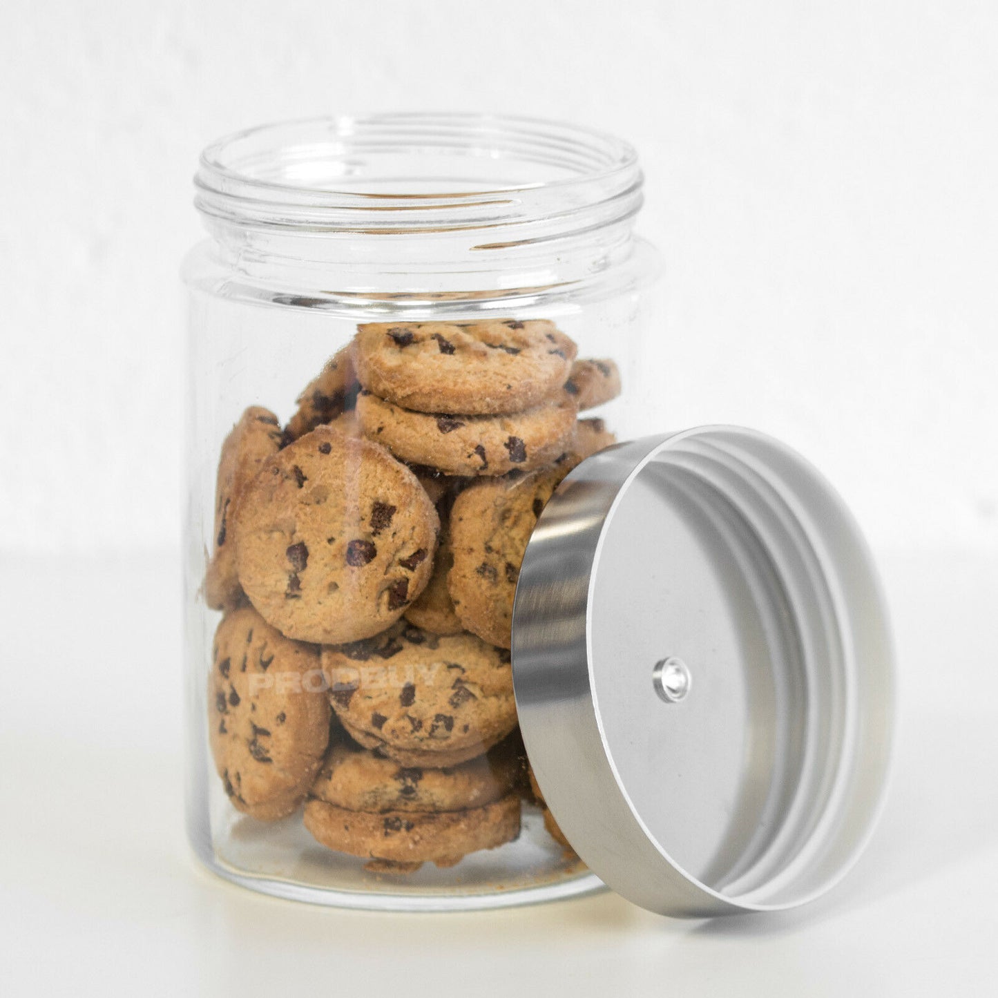 Silver Lid 1.3 Litre Glass Storage Canister