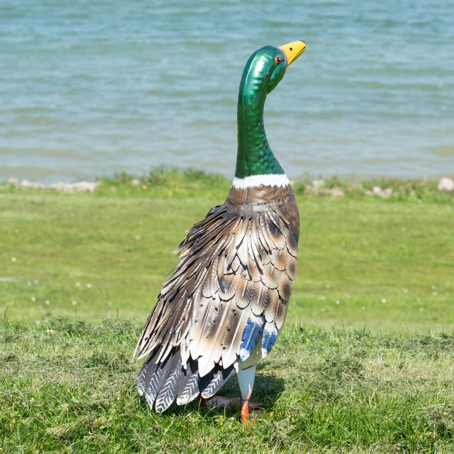 Large Metal Duck Garden Ornament