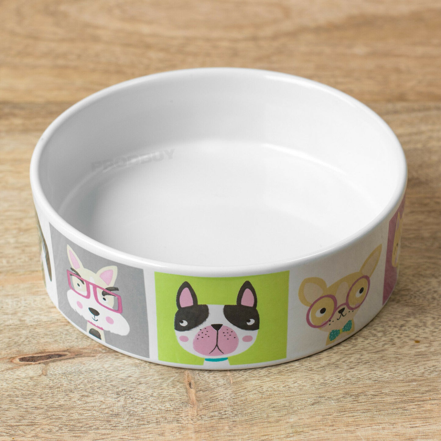 Dog Pawtraits Ceramic Pet Food Bowl
