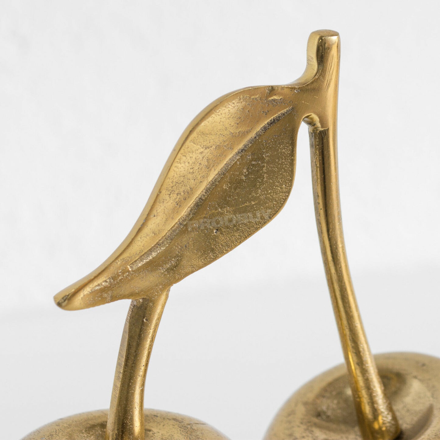 Gold Metal Cherry Sculpture 21.8cm Fruit Modern Ornament
