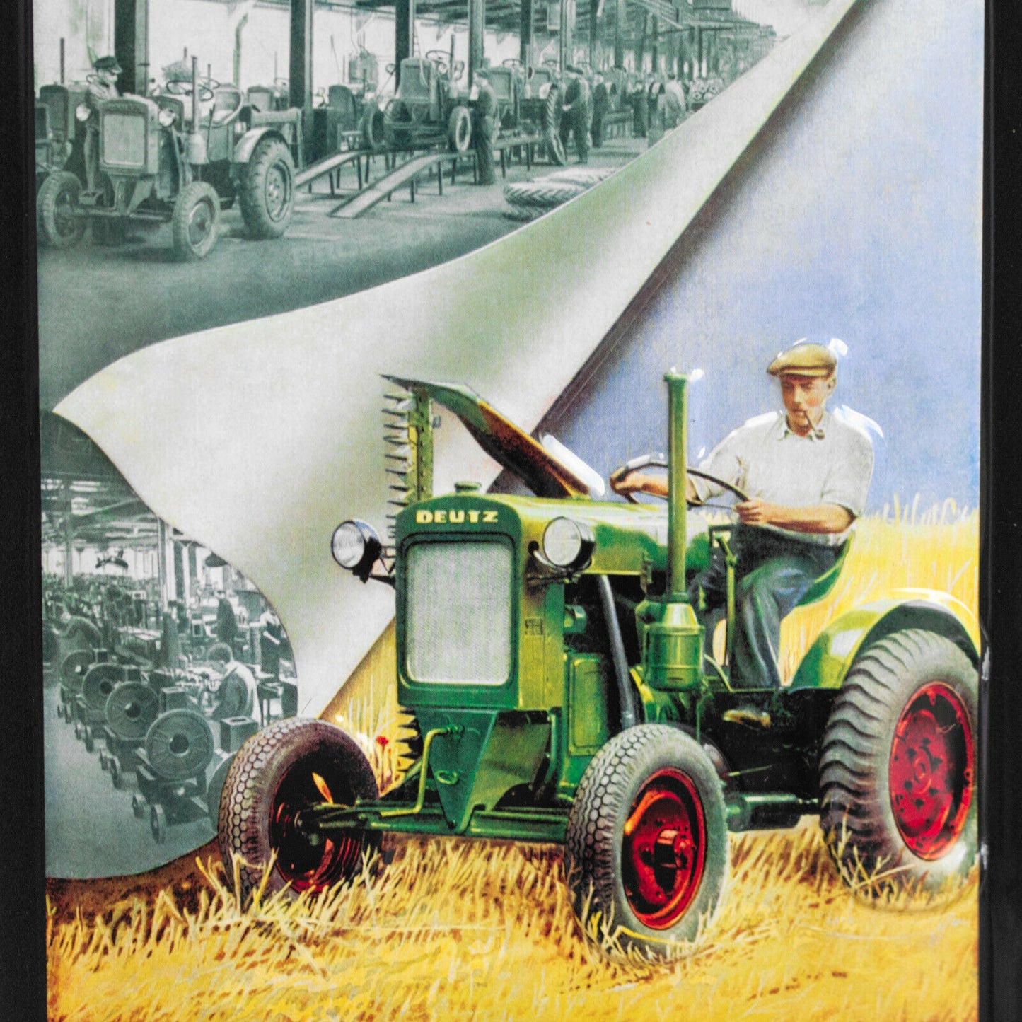 Deutz Tractor 30cm Metal Wall Sign Retro Farm Garage Plaque Art Gift