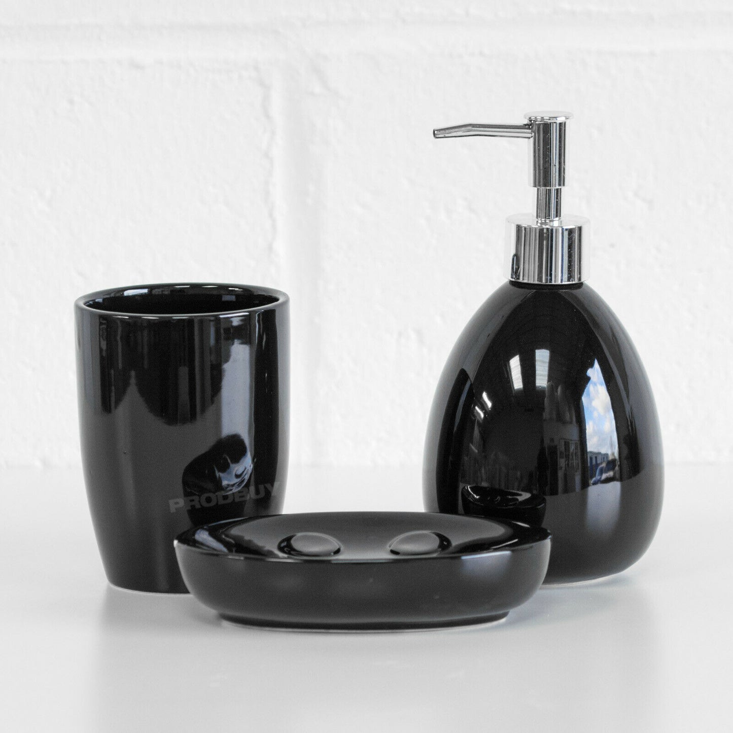 Ceramic 3 Piece Bathroom Accessories Set