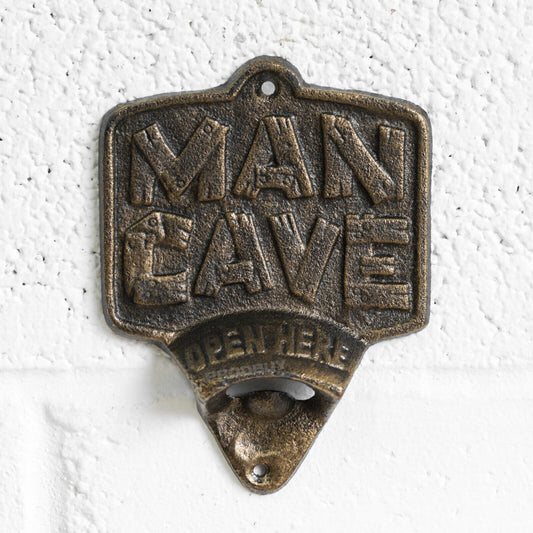 Cast Iron 'Man Cave' Wall Mounted Bottle Opener