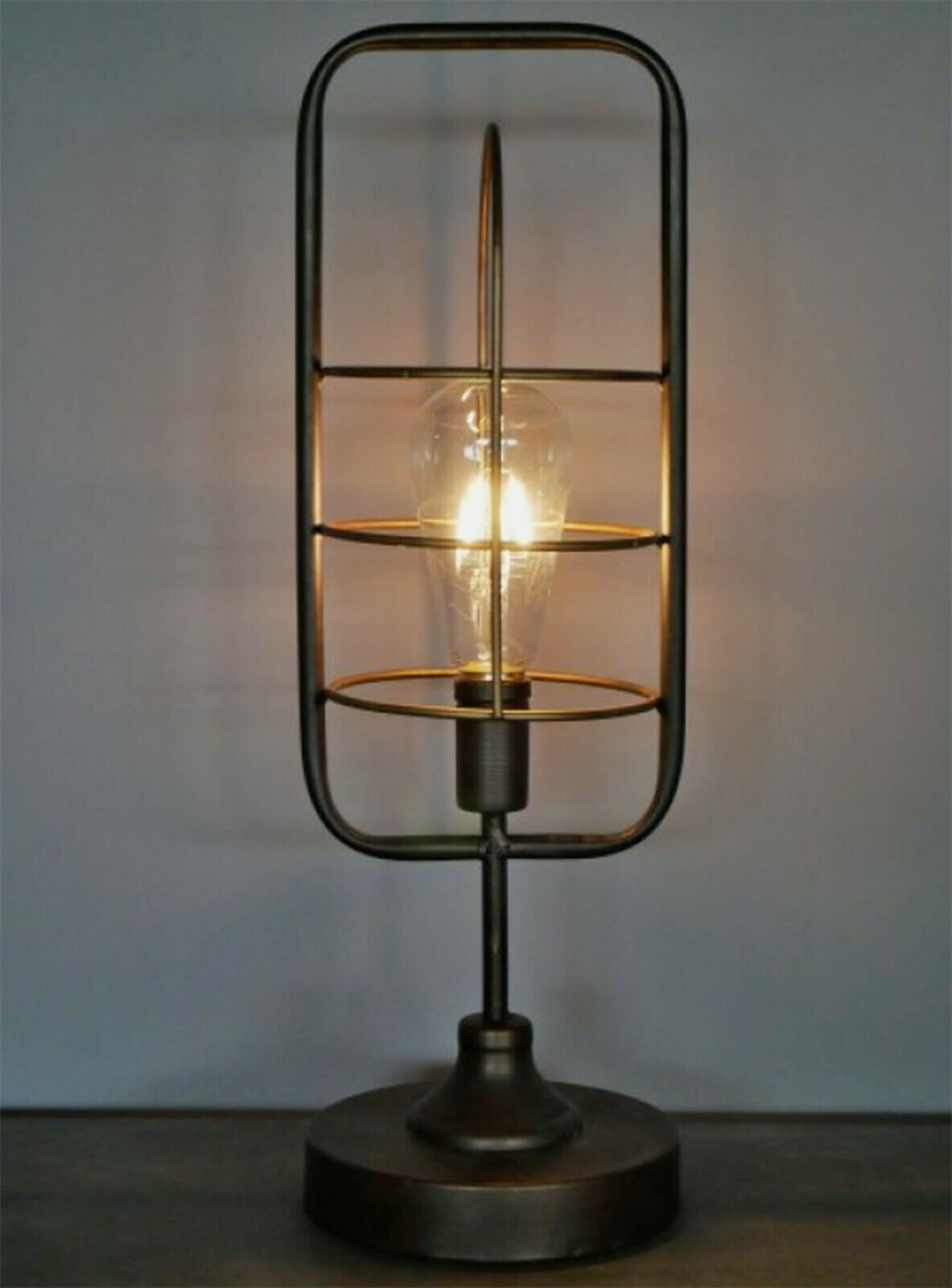 Industrial Mic Shape Metal Table Light Battery Operated Lamp