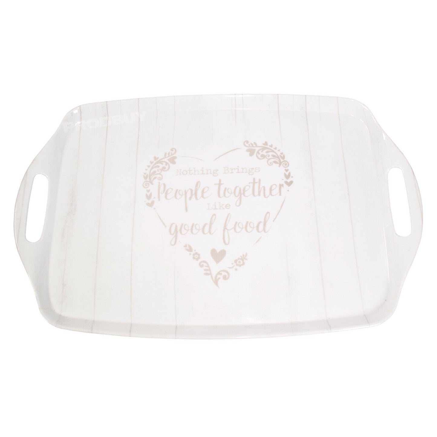 Set of 2 Food For Thought Melamine Handled Serving Trays