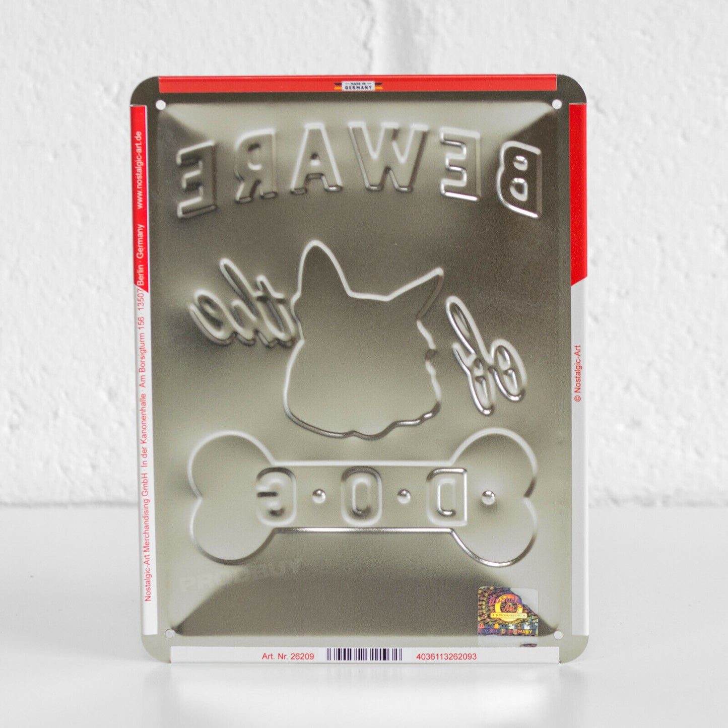 French Bulldog 'Beware Of The Dog' 20cm Metal Wall Sign