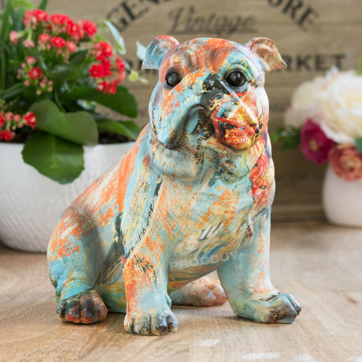 Paint Splatter British Bulldog Ornament