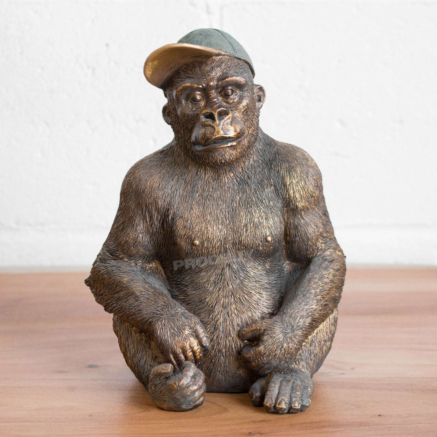 Sitting Gorilla with Baseball Cap Ornament
