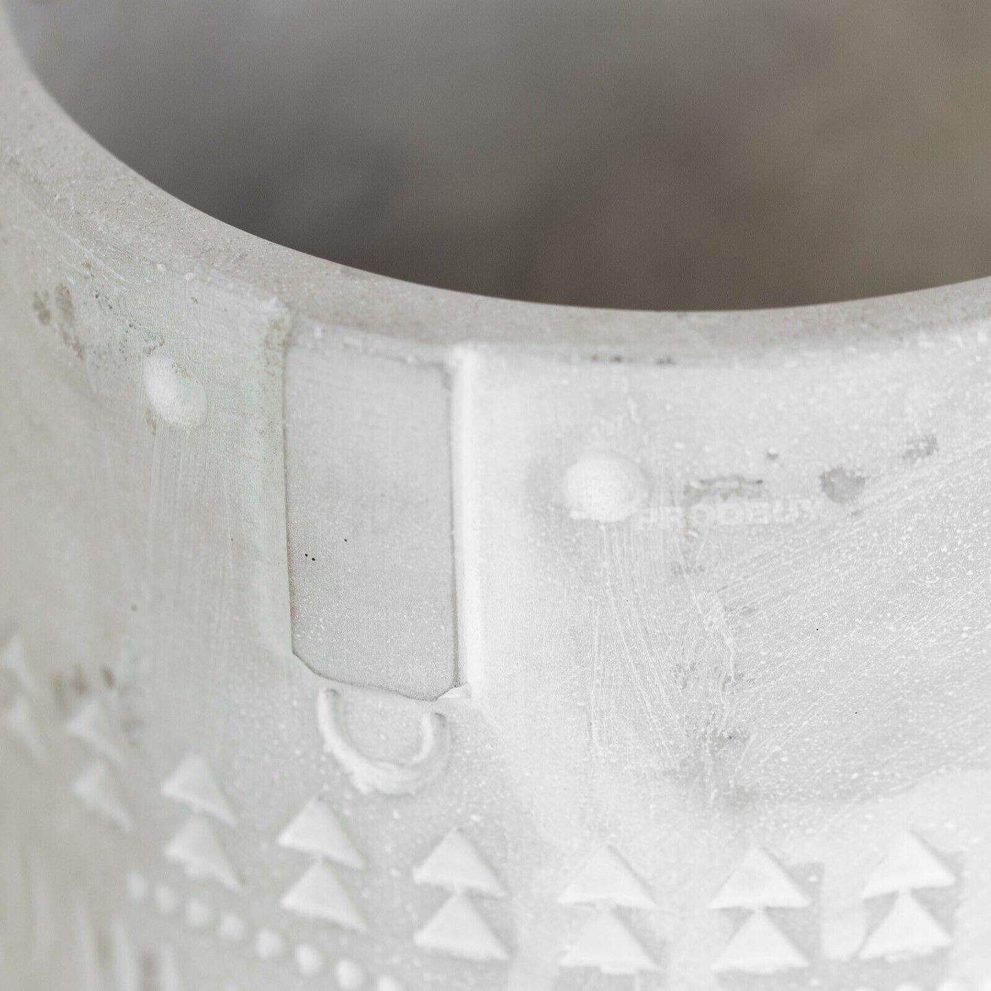 Small Aztec Face Cement Flower Plant Pot