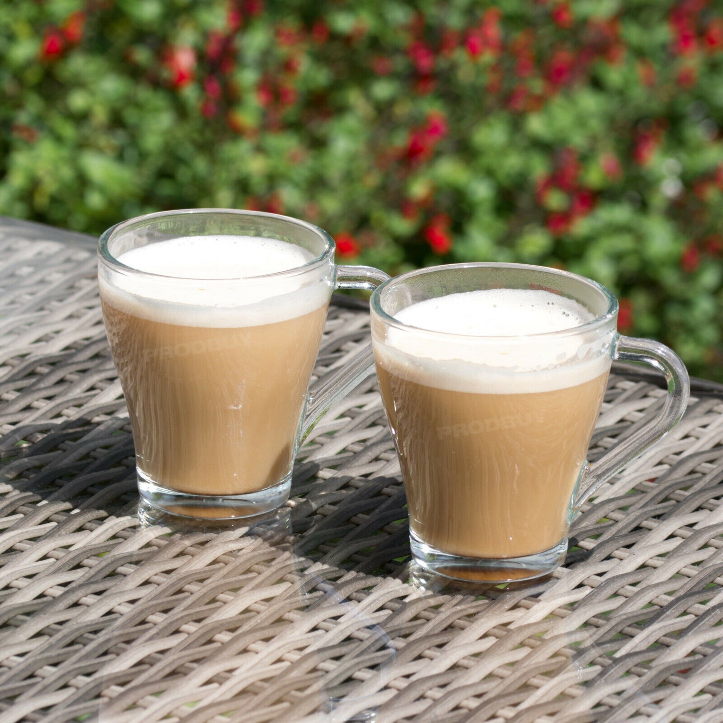 Set of 4 Small Clear Glass Tea Mugs