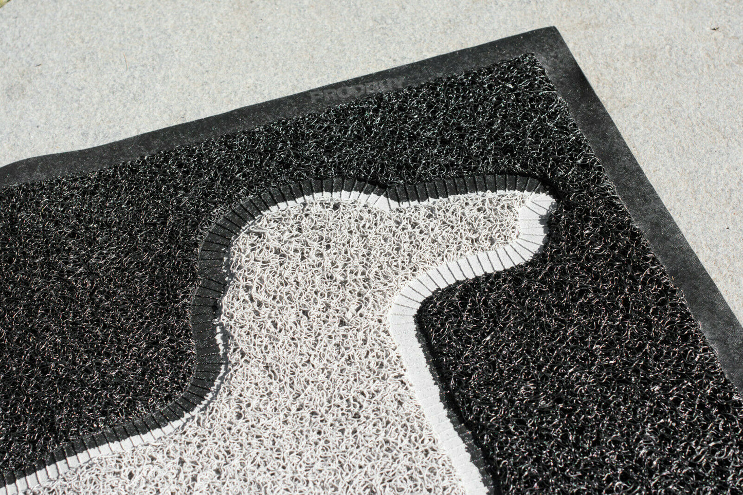 Long 73cm Black Sausage Dog Door Mat