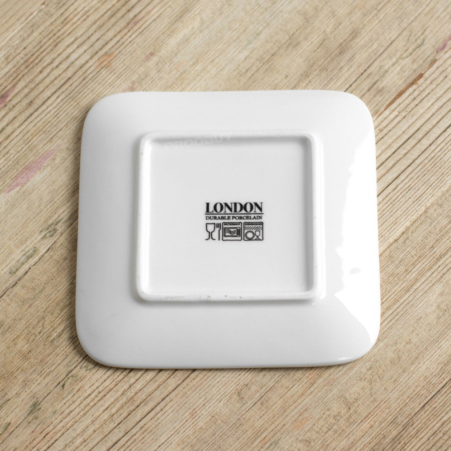 Off White Square Porcelain Tea Bag Tidy Holder Teabag Spoon Rest