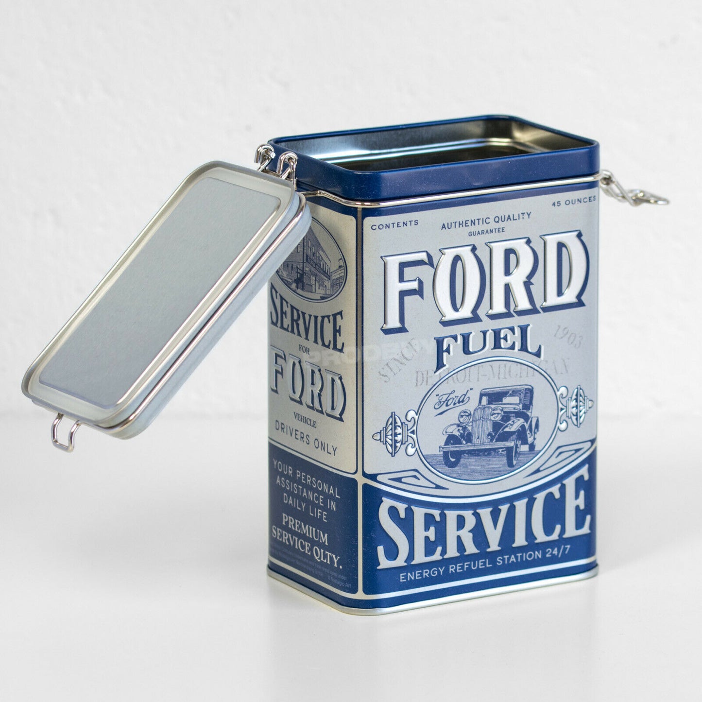 Ford Fuel Service Retro Clip Top 1.3 Litre Storage Tin