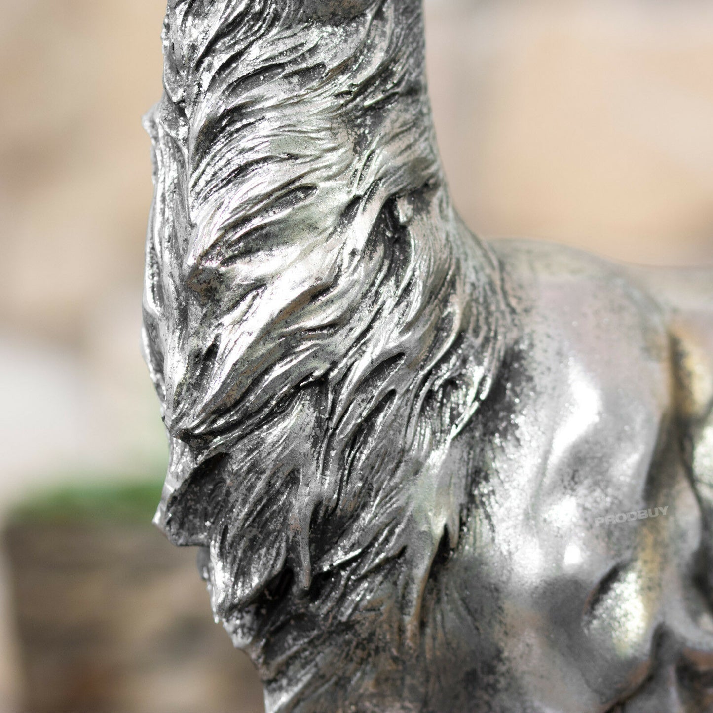 Large 39cm Silver Deer Stag Reindeer Ornament
