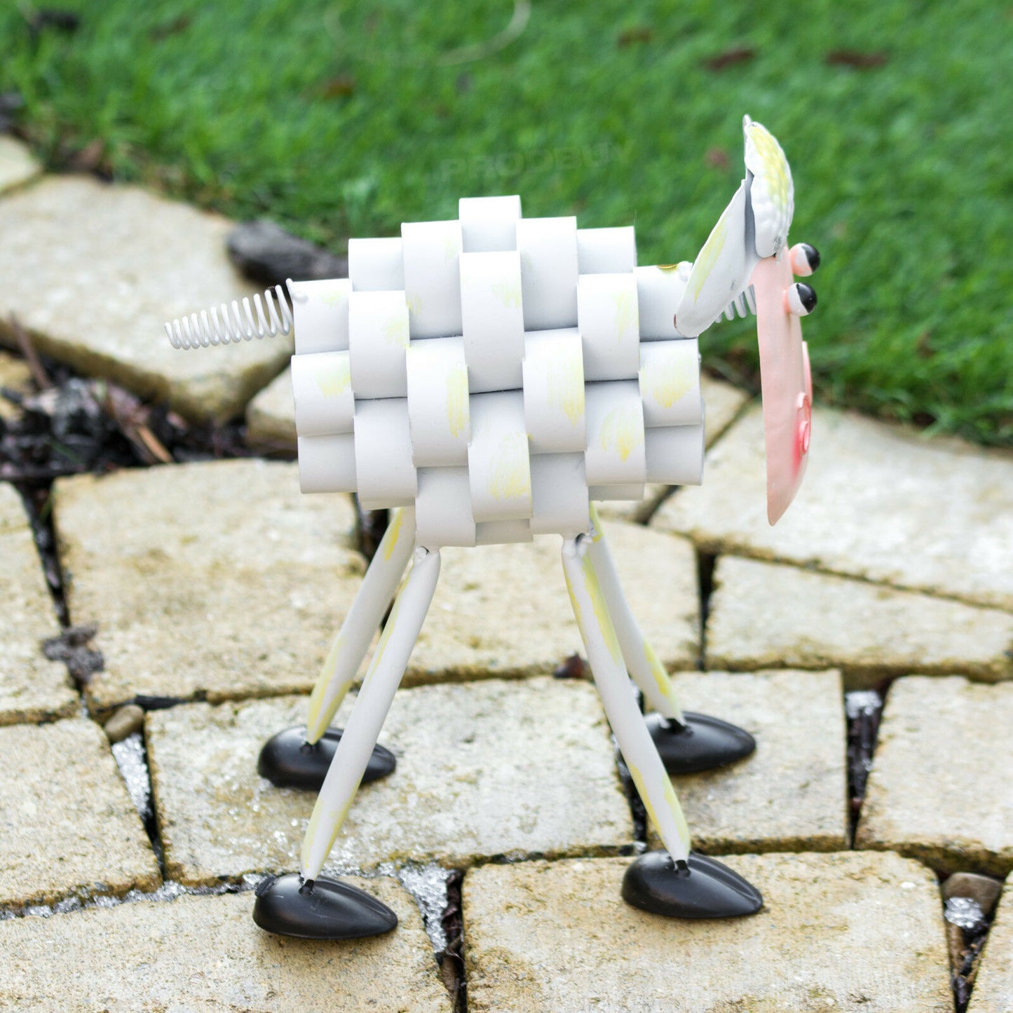 Metal Sheep Garden Lawn Ornament Nodding Sculpture