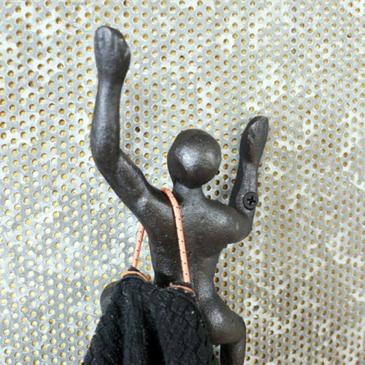 Cast Iron Climbing Man Wall Coat Hook