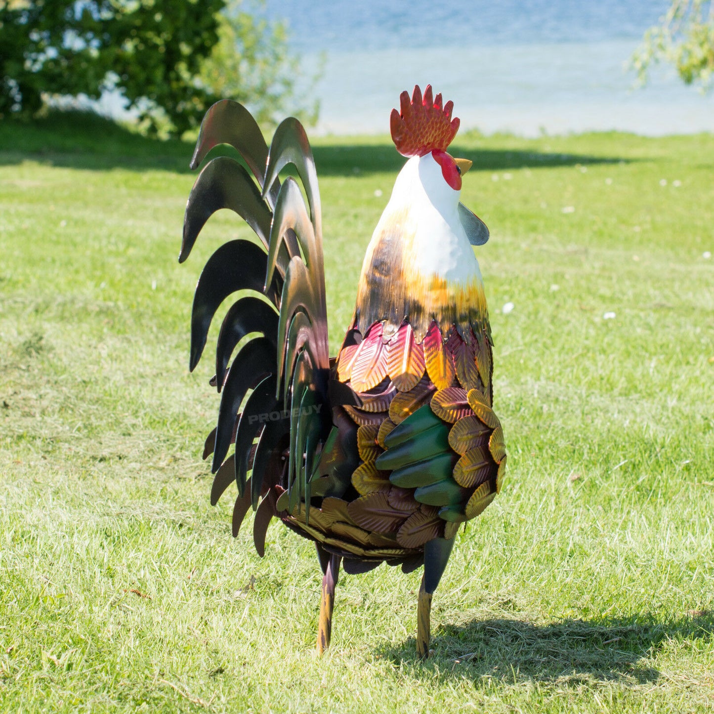 Farmyard Metal Rooster Garden Ornament