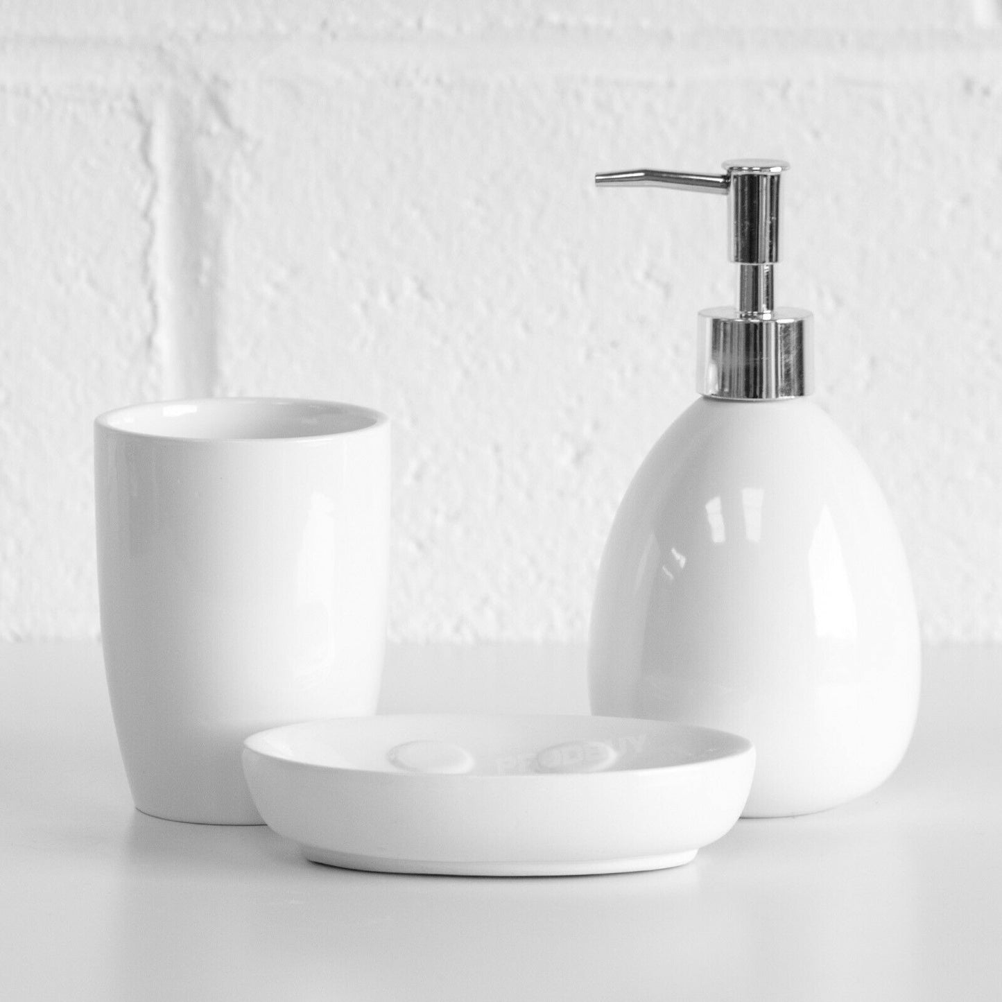 Ceramic 3 Piece Bathroom Accessories Set
