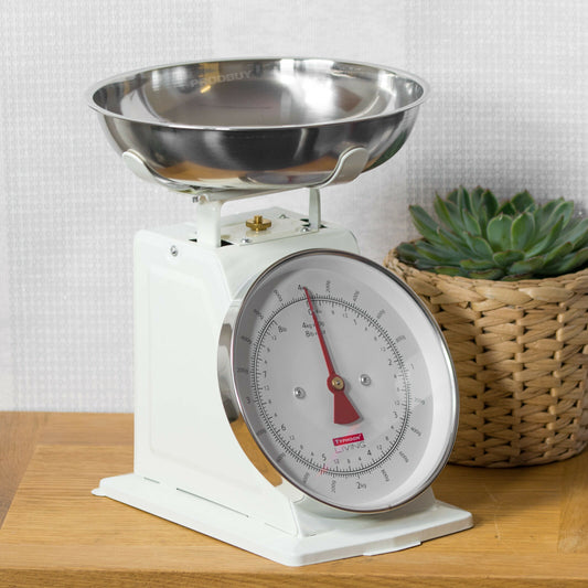 Cream Typhoon 4kg Traditional Mechanical Kitchen Scales