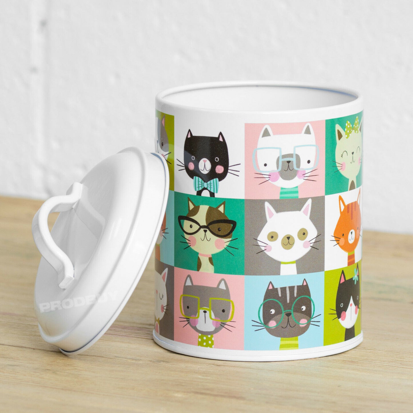 Cat Pawtraits 1L Treat Biscuit Storage Tin