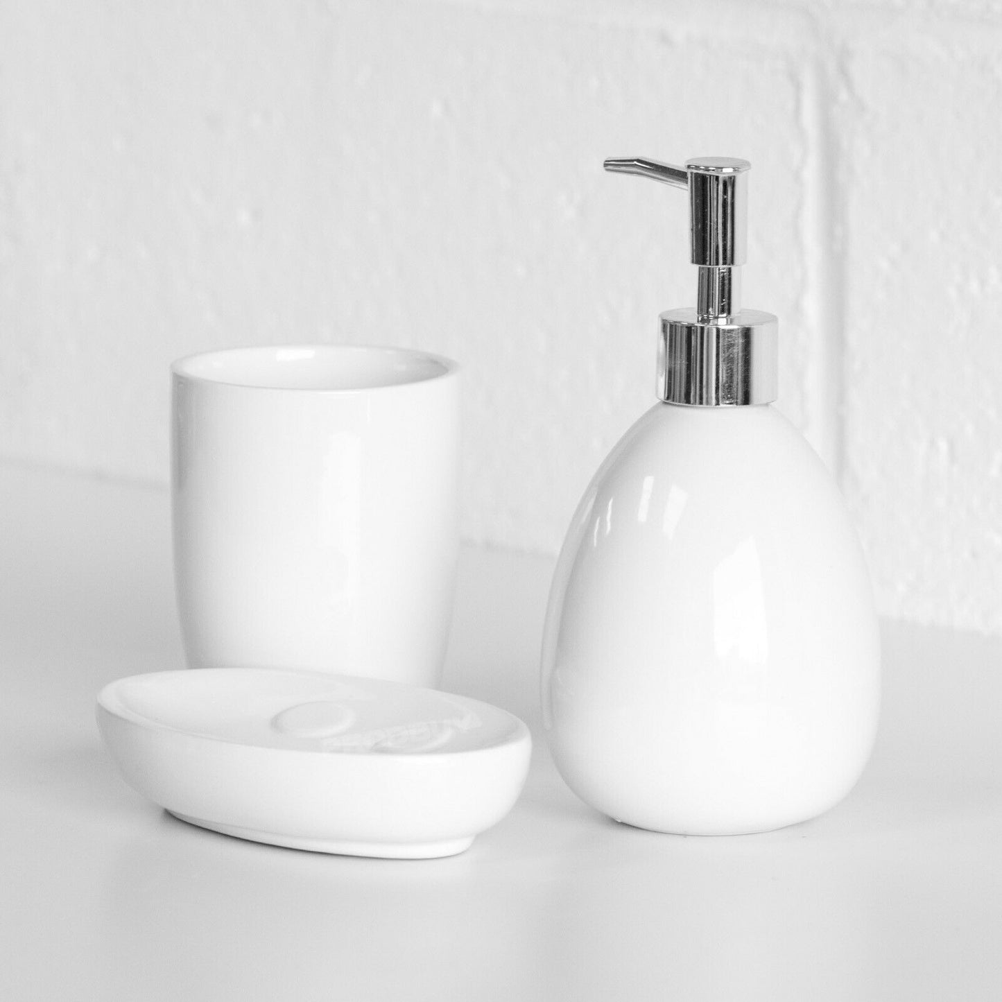 Ceramic 3 Piece Bathroom Accessories Set