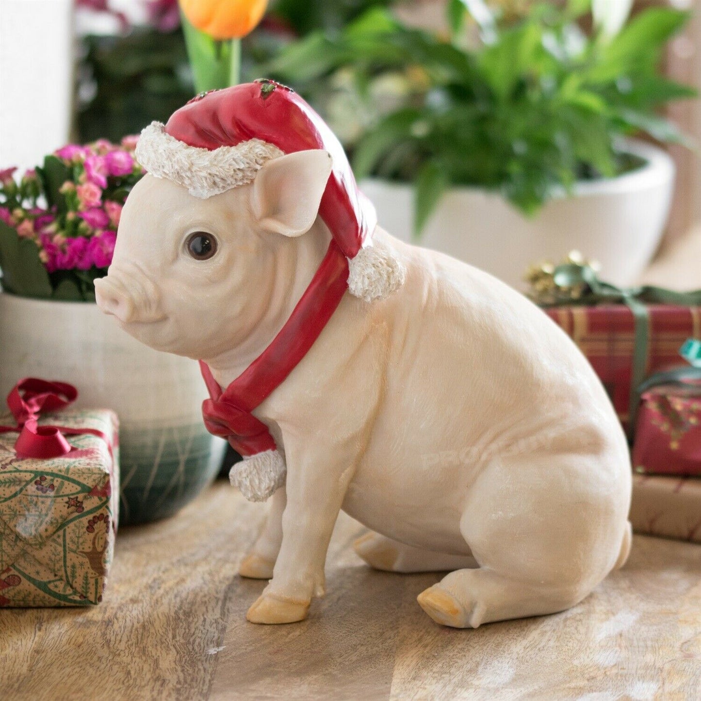 Christmas Pig 25cm Decorative Ornament