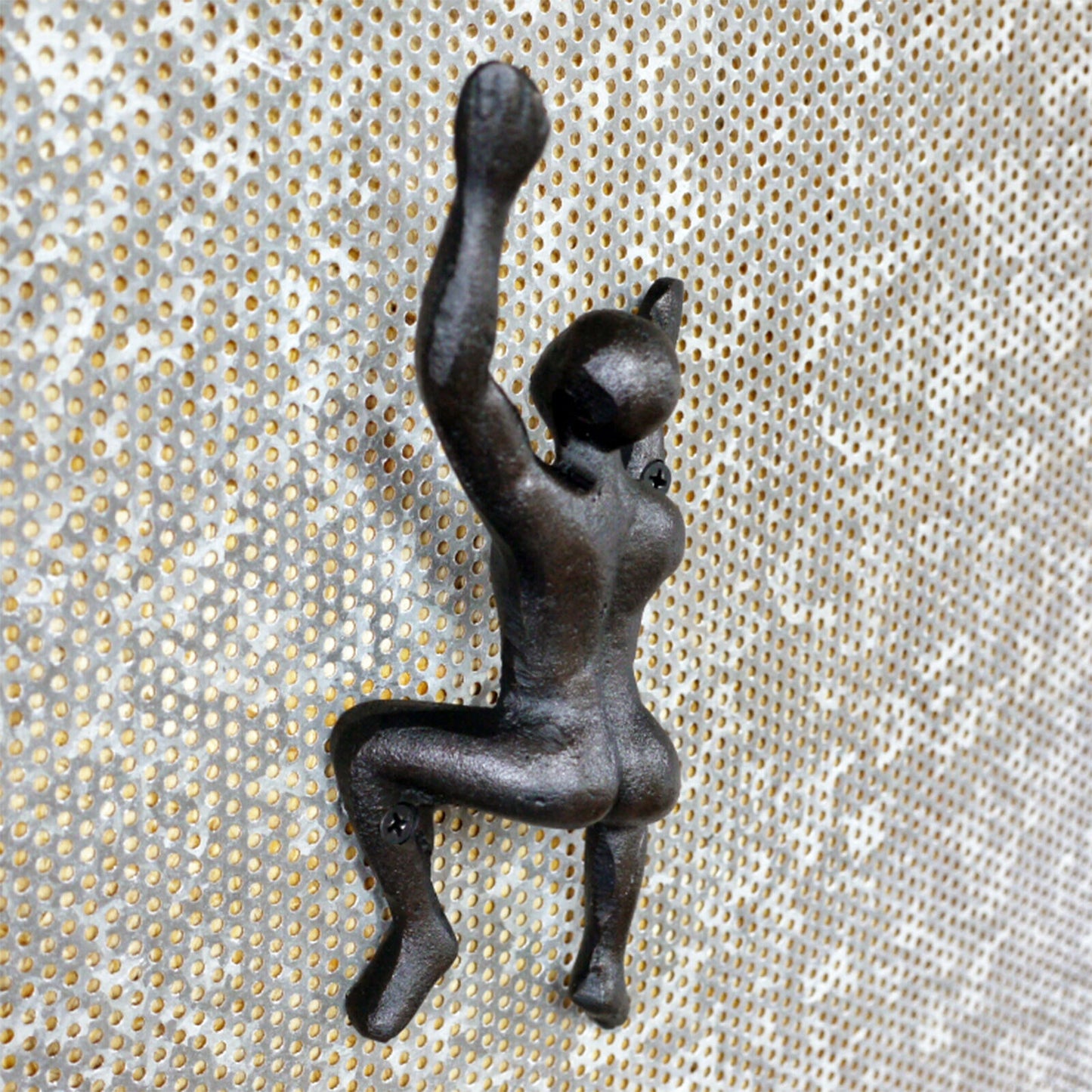 Cast Iron Climbing Man Wall Coat Hook