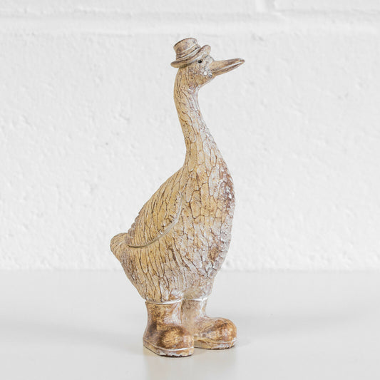Duck with Hat & Boots Resin 20cm Ornament
