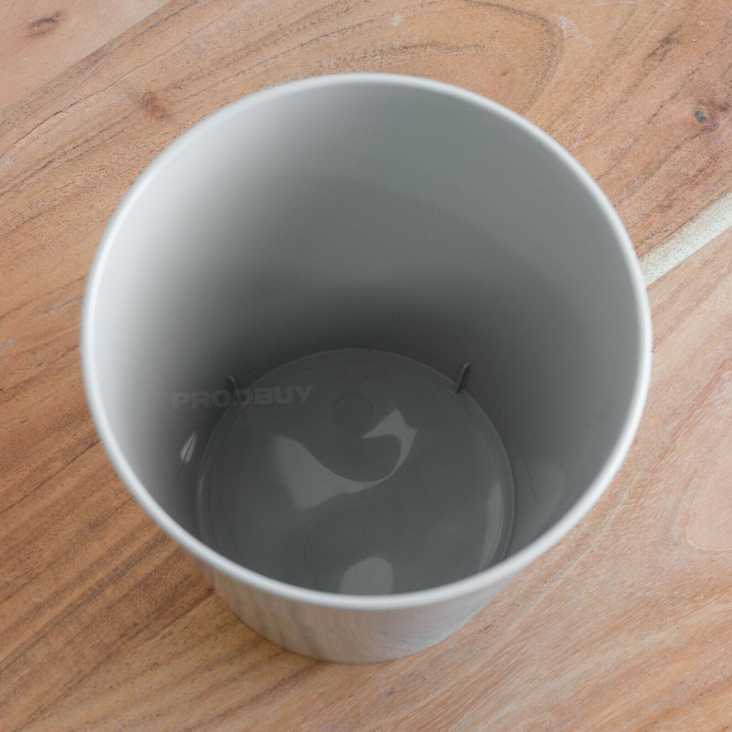 Set of 2 Small Grey Plastic Plant Pots 2 Litre