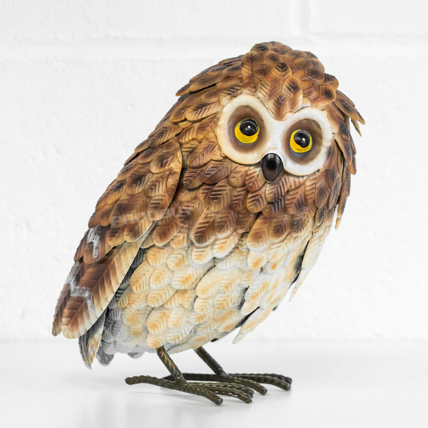Brown Owl Metal 21cm Garden Ornament