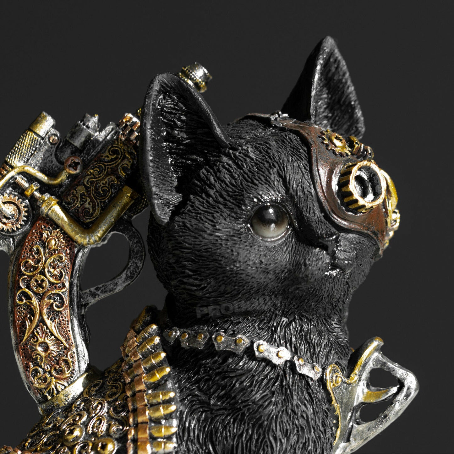Steampunk Black Cat 19cm Ornament