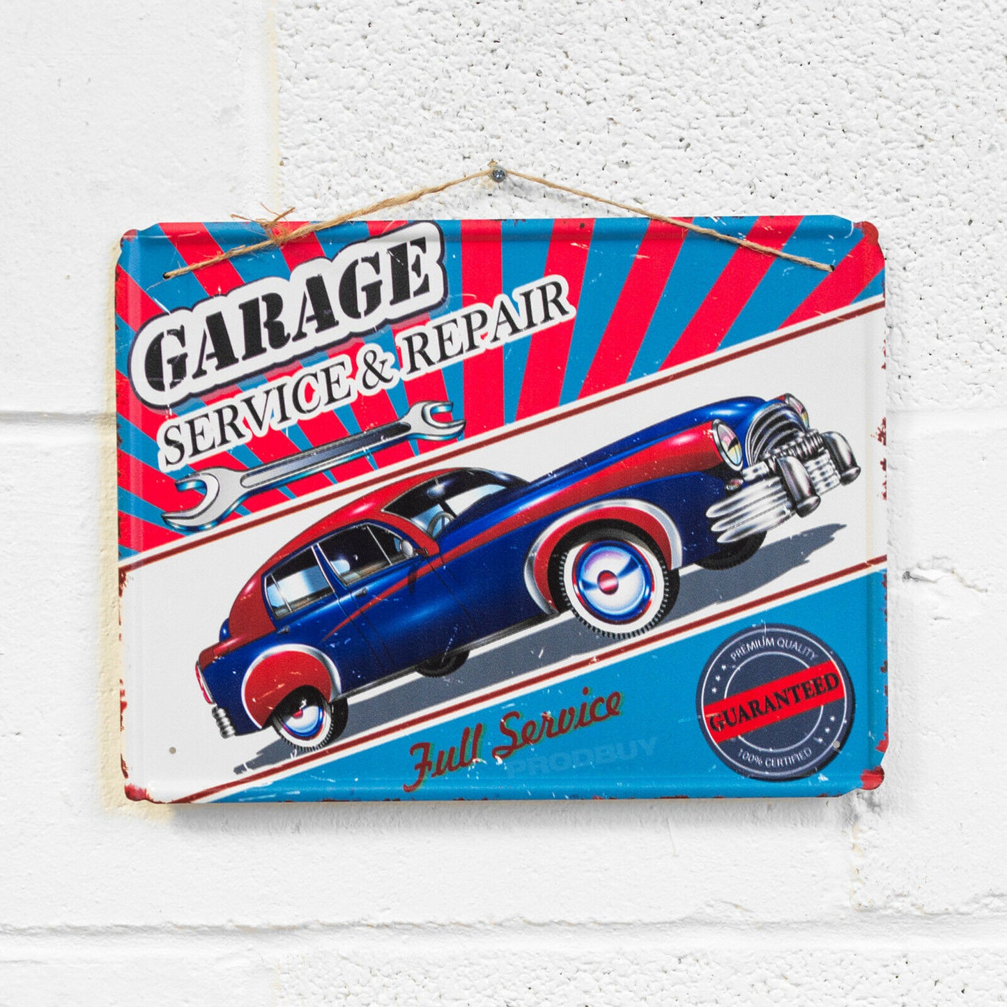 Metal 'Garage Service & Repair' 32cm Wall Sign