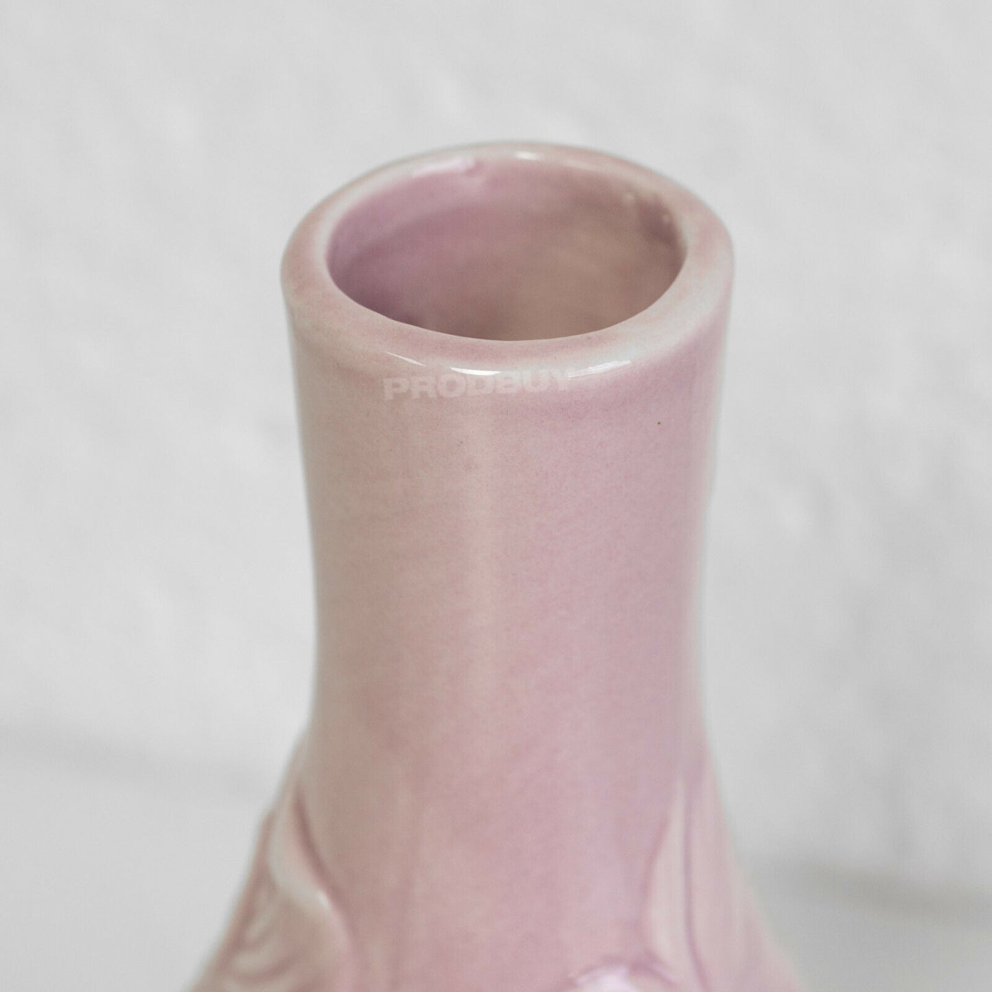Set of 2 Mauve Ceramic Mini Floral Decorative Vases