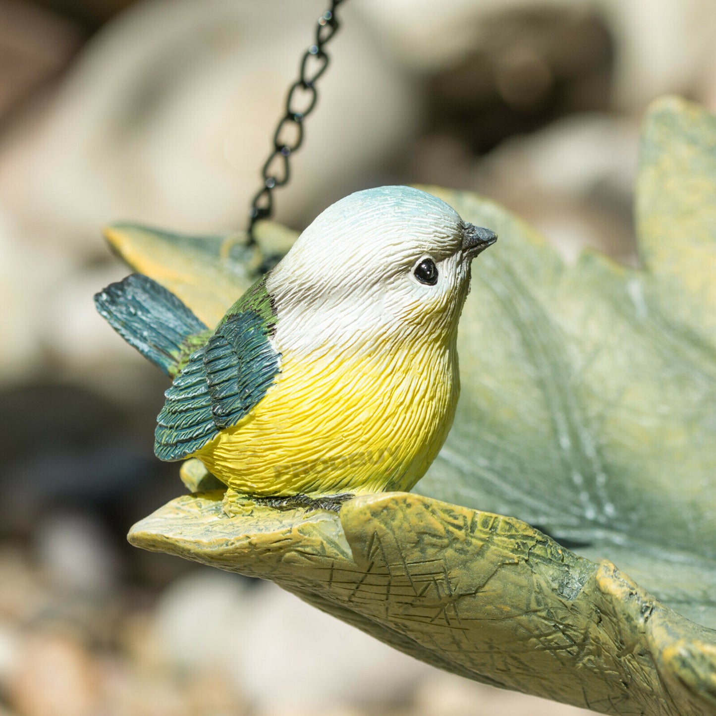 Blue Tits On Leaf Bird Feeder Hanger For Trees Feeding Station